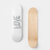 Modern, eenvoudig, chic, Love San Jose Design Cool Persoonlijk Skateboard (Voorkant)