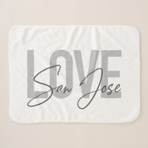 Modern, eenvoudig, chic, Love San Jose Design Cool Sherpa Deken