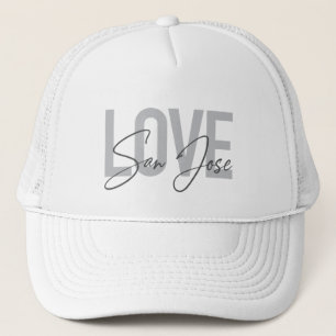 Modern, eenvoudig, chic, Love San Jose Design Cool Trucker Pet