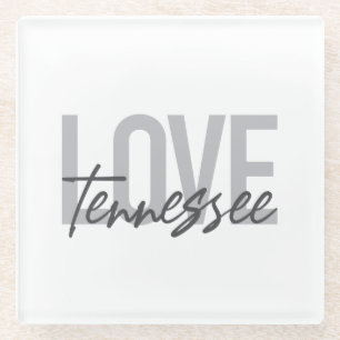 Modern, eenvoudig, chic, urban design Love Tenness Glazen Onderzetter