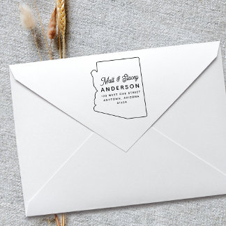 Modern Eenvoudig Chique ARIZONA Staat Retouradres Rubberstempel