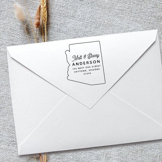 Modern Eenvoudig Chique ARIZONA Staat Retouradres Rubberstempel