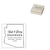 Modern Eenvoudig Chique ARIZONA Staat Retouradres Rubberstempel (Gestempeld)