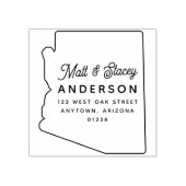 Modern Eenvoudig Chique ARIZONA Staat Retouradres Rubberstempel (Afrduk)