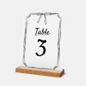 Modern Eenvoudig Chique Bow Trouwtafel Nummer Acryl Bord (Hoek)