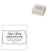 Modern Eenvoudig Chique KANSAS State Retouradres Rubberstempel (Gestempeld)