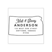 Modern Eenvoudig Chique KANSAS State Retouradres Rubberstempel (Afrduk)