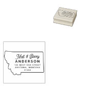 Modern Eenvoudig Chique MONTANA State Retouradres Rubberstempel (Gestempeld)