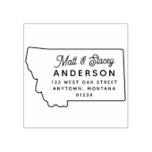 Modern Eenvoudig Chique MONTANA State Retouradres Rubberstempel (Afrduk)