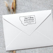 Modern Eenvoudig Chique MONTANA State Retouradres Rubberstempel