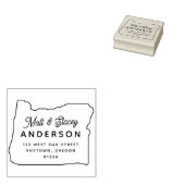 Modern Eenvoudig Chique OREGON State Retouradres Rubberstempel (Gestempeld)