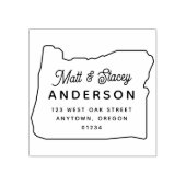 Modern Eenvoudig Chique OREGON State Retouradres Rubberstempel (Afrduk)
