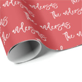 Modern eenvoudig chique patroon van uw familienaam cadeaupapier (Rol Hoek)