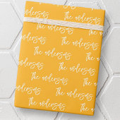 Modern eenvoudig chique patroon van uw familienaam cadeaupapier