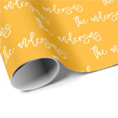 Modern eenvoudig chique patroon van uw familienaam cadeaupapier (Rol Hoek)