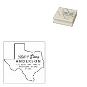 Modern eenvoudig chique TEXAS staat retouradres Rubberstempel (Gestempeld)