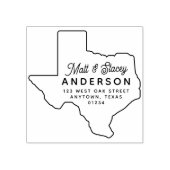 Modern eenvoudig chique TEXAS staat retouradres Rubberstempel (Afrduk)