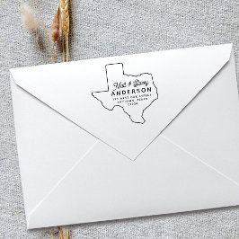 Modern eenvoudig chique TEXAS staat retouradres Rubberstempel