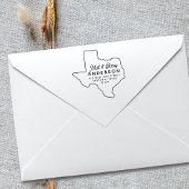 Modern eenvoudig chique TEXAS staat retouradres Rubberstempel
