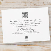 Modern eenvoudig chique vastgoedbedrijf feestdagenkaart