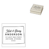 Modern eenvoudig chique WYOMING staat retouradres Rubberstempel (Gestempeld)