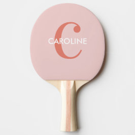 Modern Eenvoudig Classic Initiaal Blush Roze Tafeltennisbatje
