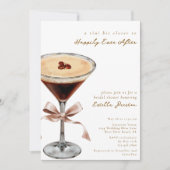 Modern eenvoudig cocktail thema Mocha Vrijgezellen Kaart (Voorkant)