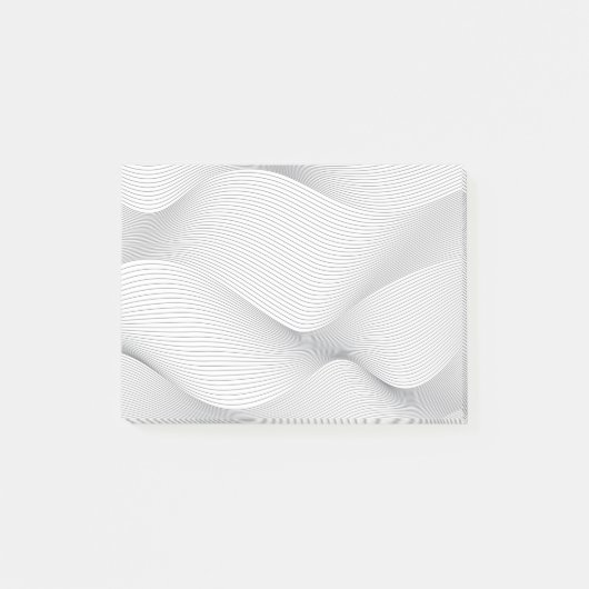 Modern, eenvoudig, cool, abstract golfpatroon post-it® notes (Voorkant)