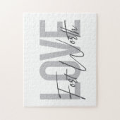 Modern, eenvoudig, cool design Love Forth Worth Legpuzzel (Verticaal)