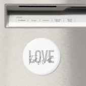 Modern, eenvoudig, cool design Love Forth Worth Magneet (Insitu (Vaatwasser))