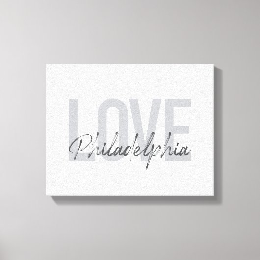 Modern, eenvoudig, cool, design Love Philadelphia Canvas Afdruk (Voorkant)