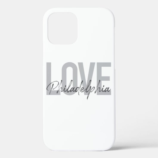 Modern, eenvoudig, cool, design Love Philadelphia Case-Mate iPhone Case (Achterkant)