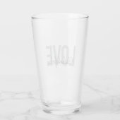 Modern, eenvoudig, cool, design Love Philadelphia Glas (Achterkant)