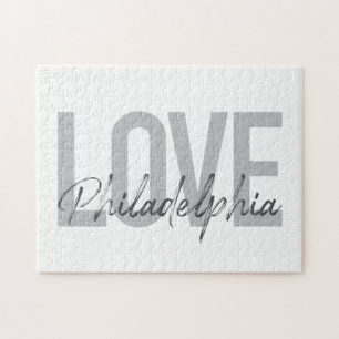 Modern, eenvoudig, cool, design Love Philadelphia Legpuzzel