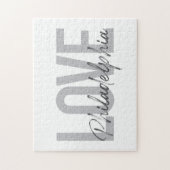 Modern, eenvoudig, cool, design Love Philadelphia Legpuzzel (Verticaal)