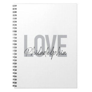 Modern, eenvoudig, cool, design Love Philadelphia Notitieboek