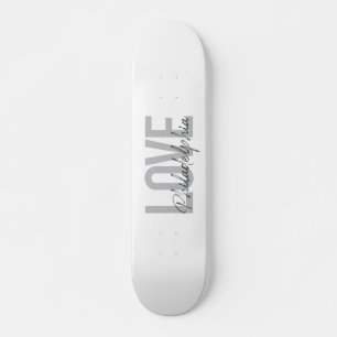 Modern, eenvoudig, cool, design Love Philadelphia Persoonlijk Skateboard
