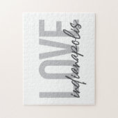 Modern, eenvoudig, cool design of Love Indianapoli Legpuzzel (Verticaal)