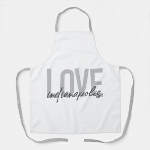 Modern, eenvoudig, cool design of Love Indianapoli Schort