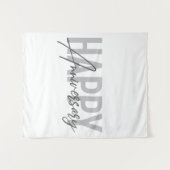 Modern, eenvoudig, cool Jubileum Wandkleed (Voorkant (horizontaal))