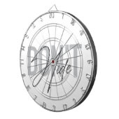 Modern, eenvoudig, cool, stedelijk design Don't Hi Dartbord (Voorkant Rechts)