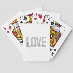Modern, eenvoudig, cool, strak design Love Louisia Pokerkaarten