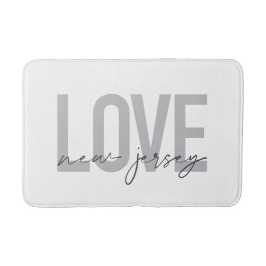 Modern, eenvoudig, cool, strak design Love New Jer Badmat (Voorkant)