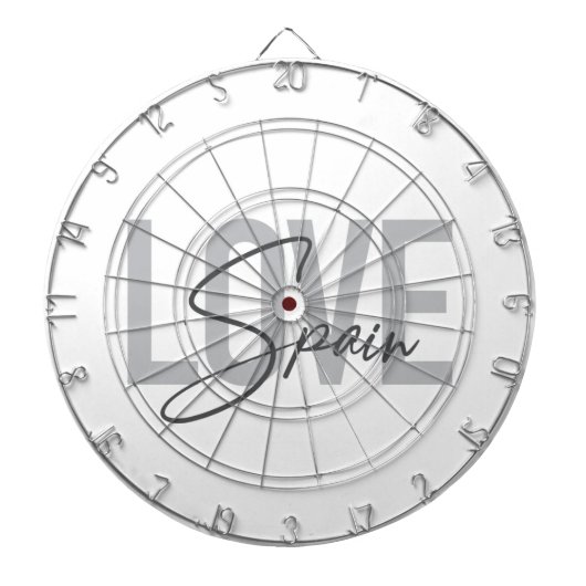 Modern, eenvoudig, cool, strak design Love Spain Dartbord (Voorkant)