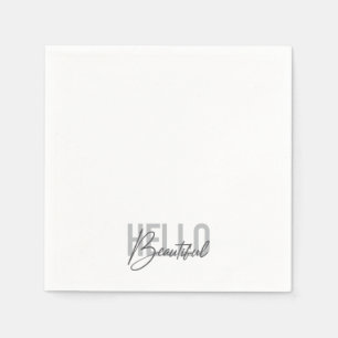Modern, eenvoudig, coole typograaf Hello Beautiful Servet