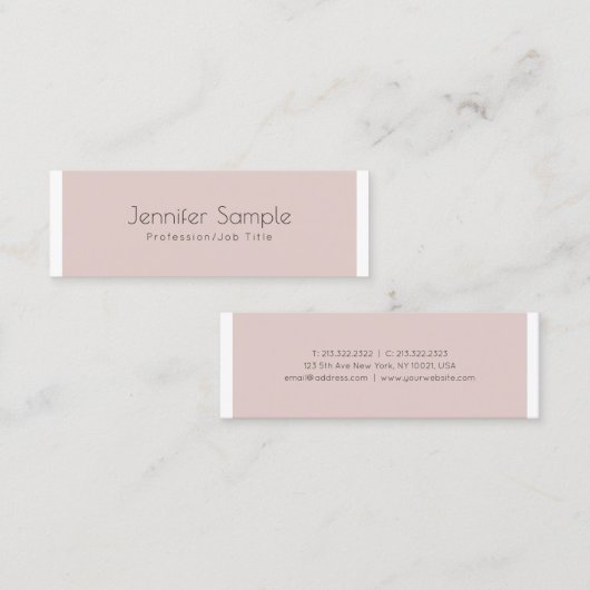 Modern eenvoudig creatief ontwerp Glamour Trendy Mini Visitekaartje (Voorkant / Achterkant)