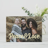 Modern Eenvoudig Cursief Schrift Familie Foto Feestdagenkaart (Staand voorkant)