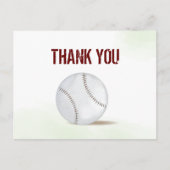 Modern Eenvoudig Dank Je Waterverf Honkbal Briefkaart (Voorkant)
