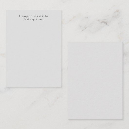 Modern Eenvoudig Dim Grey Professional Minimalist Notitiekaartje (Voorkant / Achterkant)