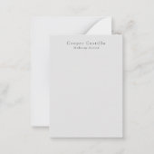 Modern Eenvoudig Dim Grey Professional Minimalist Notitiekaartje (Voorkant)